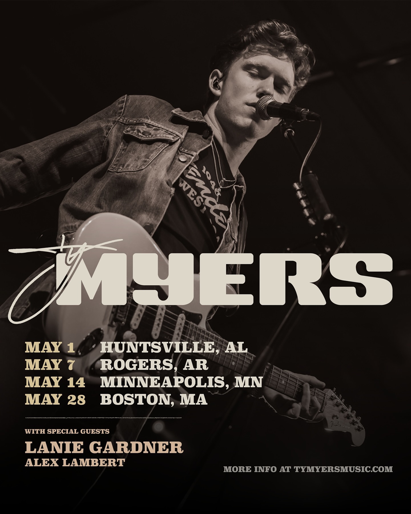 Ty Myers My Kinda Saturday Night Tour Poster 2026